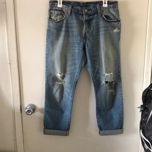 Levi’s ripped jeans!